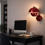 Opviq Lámpara de Pared de Metal Roja